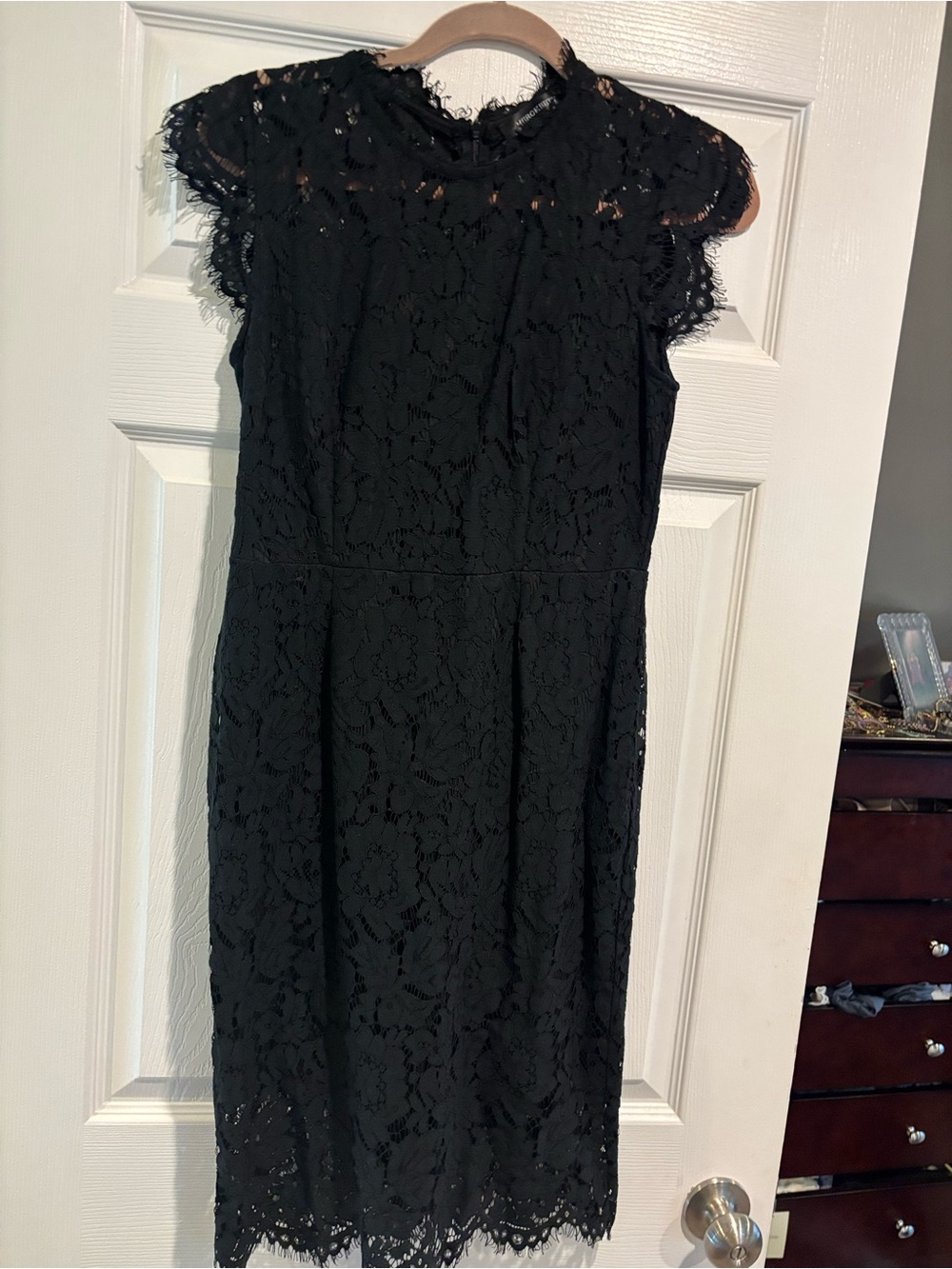 Black Lace Midi Dress - Sophisticated Women's Evening Dress